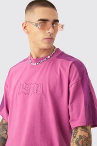 เสื้อยืดโอเวอร์ไซส์ทรงบ็อกซี่ แขนสั้น ปักลาย ผ้าคอตตอนหนา สไตล์ลำลอง สตรีทแวร์ ทรงหลวมสำหรับผู้ชาย - Product Image 3