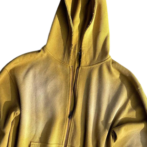 Sudadera con Capucha Extra Grande para Hombre, Estilo Vintage, de Algodón y Felpa, con Efecto Desgastado por el Sol, Venta al Por Mayor - Product Image 4