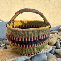 Panier Bolga en jonc de mer personnalisable, fait à la main, prêt à offrir, fabricant en gros du Vietnam