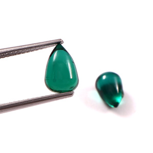 Esmeralda Verde Cultivada en Laboratorio, 12x16mm, Forma de Lágrima, Cabujón Liso Calibrado, Gema Suelta Certificada para Joyería, Venta al Por Mayor KKS - Product Image 2