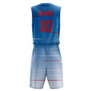 Conjunto de Uniforme de Baloncesto Personalizable Unisex de 2 Piezas, Impresión Sublimada Personalizada, Tallas Grandes, Transpirable y de Secado Rápido para Verano - Product Image 2