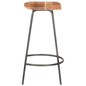 Ensemble de 2 tabourets de bar en bois d'acacia massif naturel, taille standard, avec un design en bois élégant - Product Image 4
