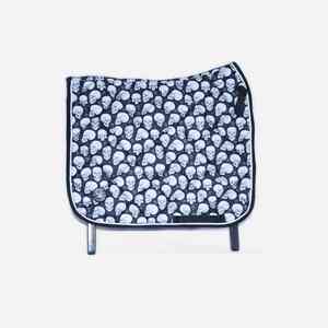 Premium Customized Halloween Skull Sublimated 3D Printed Western Leather <b>Dressage</b> Numnah Equestrian Supplies Saddle Pad Horse - Product Image 2