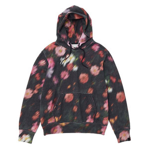 Sudadera con Capucha Estampada Floral Unisex, Corte Regular, Diseño de Bolsillo Tejido, Ropa Casual de Primavera, Sudaderas con Capucha para Hombre - Product Image 1