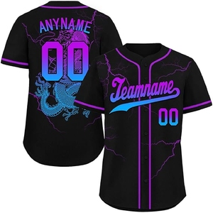Maillot de baseball personnalisé par sublimation avec impression numérique, vêtements de sport athlétiques pour hommes et garçons - Product Image 1