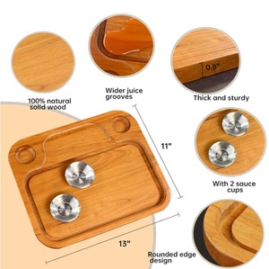 Planche à découper en bois artisanale unique, avec des motifs artistiques de grain de bois, pour un accessoire de cuisine inégalé. - Product Image 4
