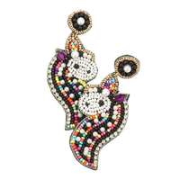 Boucles d'oreilles tendance en forme de lèvres perlées faites à la main, bijoux pour femmes, collection Saint-Valentin, par MD HANDICRAFTS