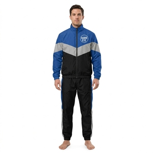 Ensemble survêtement pour homme en nylon coupe-vent et short, vente en gros - Product Image 1