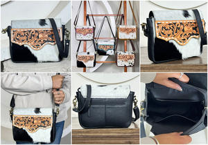 Bolso Bandolera de Cuero Genuino de Vaca con Diseño Floral Grabado a Mano Estilo Western para Mujer 2026 - Product Image 3