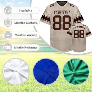 Camiseta de Fútbol Personalizada con Nombre y Número del Equipo, Uniforme de Fútbol Americano Personalizable para Hombres, Mujeres y Jóvenes, Regalo para Fanáticos - Product Image 3