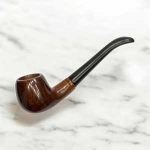 Pipe à fumer en bois faite à la main, forme naturelle, rustique, artisanale, objet de collection - Product Image 1