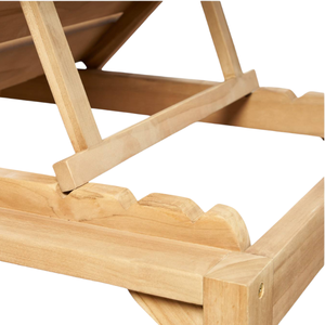 Modern Solid Teak Wood Garden Sun Lounger Super Comfortable Daybed Pool <b>Sunbed</b> for Relaxing Outdoor Furniture - Product Image 6