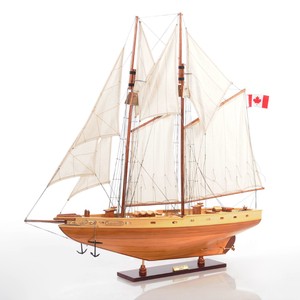 Modello di Nave <span class=keywords><strong>a</strong></span> <span class=keywords><strong>Vela</strong></span> Canadese Bluenose II Completamente Assemblato, Ornamento Nautico Artigianale 97,8Lx16,5Wx83,18H cm - Product Image 2