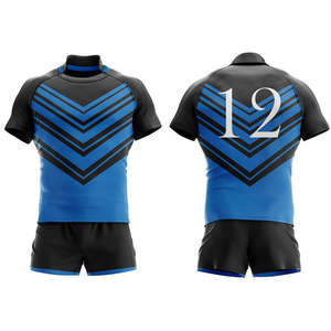 Uniformes de Rugby Personalizados con Sublimación de Diseño Ligero, Logotipo en Relieve, Uniformes de Rugby OEM para Hombre, Camisetas de Rugby - Product Image 1