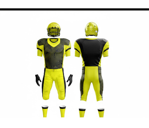 Ensemble de maillots de football américain professionnels, design personnalisé, tissu respirant |   Tenue de football d'équipe |   Vêtements de sport en polyester respirant - Product Image 6