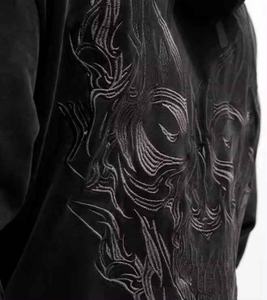 Heavyweight 460 GSM DTG Printed Oversized Hoodie Custom Boxy Fit <b>Zip</b> Up Distressed Streetwear Premium Cropped Hoodie for Men Y2K - Product Image 6