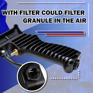 Portable Home DIY Mini Blasting Sand Blasting <b>Gun</b> Anti-rust Adjustable Gravity Feed LEMATEC AS-118 ABS 600cc 90 PSI Operating - Product Image 2