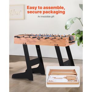 Mesa de Futbolín Plegable Resistente de 42 Pulgadas, Tamaño Estándar, para Interiores, para el Hogar, la Familia o la Sala de Juegos - Product Image 6
