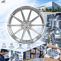 Jante forgée à dix rayons, face usinée, finition argentée, concave peu profonde, 18-22 pouces, 5x112 5x114.3, en alliage 6061-T6 pour BMW Audi Mercedes-Benz