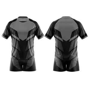 Maillot de rugby unisexe à manches courtes, col rond, imprimé par transfert thermique, évacuation de l'humidité, taille régulière et plus, 100 % polyester, adulte - Product Image 4