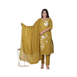Traje Tradicional Pakistaní Shalwar Kameez para Mujer, Traje Bordado para Bodas, Fiestas y Celebraciones, Kurti con Pantalón - Product Image 1