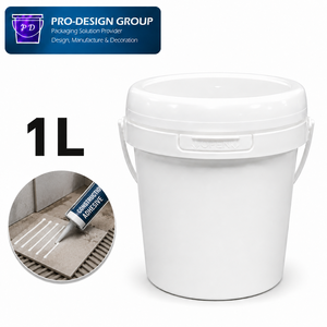 1 Gallon Plastic Chemical Packaging <b>Bucket</b> <b>with</b> Tear-Strip <b>Lid</b> for Adhesive Packaging, Leakproof Storage Solution - Product Image 1