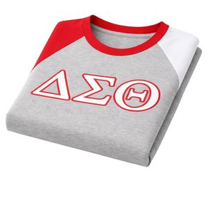 Maglietta Premium Grigia Delta Sigma Theta Opp Sleeve per Donne, Vestibilità Comoda, Alta Qualità, Abbigliamento Casual per Confraternite Greche - Product Image 6