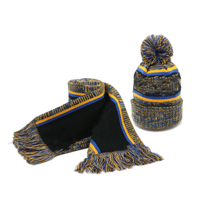 Conjunto de Bufanda Larga de Punto Acrílico y Gorro Negro Sigma Gamma Rho SGRho con Bordado Personalizado de Puntos Argyle, Artículos Universitarios de Invierno para Hermandades - Product Image 5