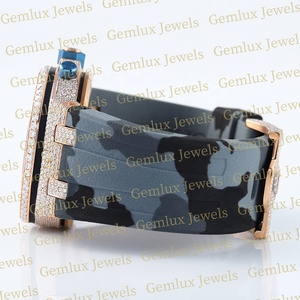 นาฬิกาสายรัดยางสำหรับผู้ชายเครื่องทดสอบเพชรผ่านคุณภาพระดับพรีเมี่ยม - Product Image 3