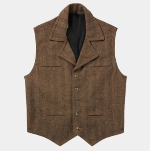 Nouvelle collection été – Gilet décontracté pour homme, coupe ajustée, col en V, anti-boulochage, avec fermeture éclair et détails boutonnés - Product Image 5