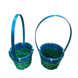 Panier de Pâques personnalisé en rotin tressé DRAGONEX, idéal pour les fêtes et les cadeaux, en promotion pour Noël et les vacances - Product Image 1