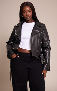 Veste en cuir pour moto, unie, tricotée, respirante, imperméable, design sur mesure, col à revers, veste pour femme - Product Image 4