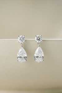 Top Grade 925 <b>Silver</b> <b>Long</b> Drop <b>Earrings</b> Elegant Moissanite Dangle Colorfast Light Luxury Women Jewelry At Best Price - Product Image 6