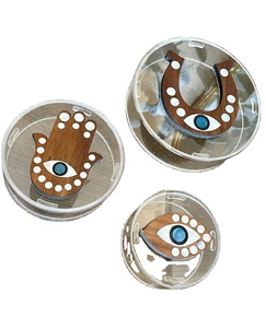 Caja de Regalo Hecha a Mano para Eid, Ramadán, Caja Decorativa de Acrílico y Madera de Lujo con Tapa con Incrustaciones de Nácar, Tamaño Personalizado - Product Image 1