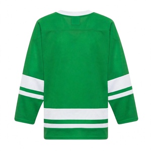 Camiseta Deportiva de Hockey sobre Hielo Verde Claro, Sublimada, Cuello en V, Manga Larga, Uniforme para Prácticas de Equipo, Ropa de Entrenamiento - Product Image 2