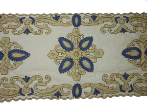 Handcrafted Embroidered Floral Net Organza Fabric Square Customizable <b>Table</b> <b>Runner</b> Bohemian Home Decor <b>Dining</b> <b>Table</b> Rustic - Product Image 6