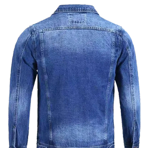 Chaqueta vaquera para hombre, corte regular, cierre de botones, color liso, informal, de algodón lavable para otoño, con hombros caídos y costuras decorativas. - Product Image 5