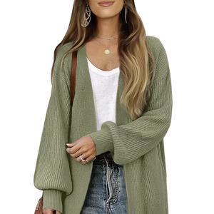 DIRECT FACTORY CUSTOM LOGO NEW ARRIVAL BANGLADESH <b>WOMENS</b> <b>OVERSIZED</b> CHUNKY <b>CARDIGAN</b> SWEATERS OPEN FRONT LONG <b>CARDIGANS</b> KNIT COATS - Product Image 1