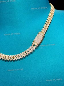 สร้อยคิวบาแบบ Iced Out ประดับเพชรโมอิสซาไนต์ทรงกลม VVS ชุบโรเดียม สำหรับผู้ชายและผู้หญิง สวมใส่ได้ทุกวัน หรูหรา - Product Image 6