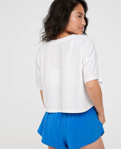 Vente en gros bon marché Chemises pour femmes Crop Top T Shirt Summer Shirt Short Sleeve Women Breathable T-shirt - Product Image 6