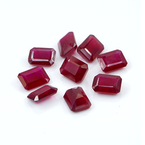 Rubis naturels de Bangkok, octogones calibrés 6x8mm, pierres précieuses de rubis naturelles facettées pour la fabrication de bijoux, prêtes à l'emploi - Product Image 1