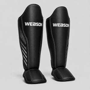 Webson ที่ป้องกันขาหนัง PU สีดำพร้อมโลโก้การเย็บสีขาวและการถ่ายเทความร้อนสำหรับผู้ใหญ่ - Product Image 2