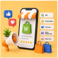 Servicios de Marketing Escalables para Shopify, SEO, Marketing de Contenido, Gestión de Redes Sociales, Multi-OS en Stock