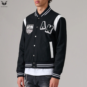 Chaqueta Varsity Personalizada al por Mayor con Logotipo Bordado para Hombre, Chaqueta Bomber de Estilo Urbano con Parches, Chaqueta de Béisbol de Alta Calidad - Product Image 5