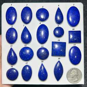 Cabochon en quartz naturel taille coussin - Pierre brute bleu profond - Pierre précieuse polie pour la fabrication de bijoux - Product Image 4