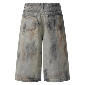 Men's Cotton Denim Shorts Heavyweight Cargo Multi Pocket Utility Combat <b>Workwear</b> Knee Length Relaxed <b>Jean</b> Shorts Wholesale - Product Image 6