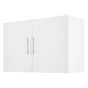 2-Tier Adjustable Shelf Wall Mounted Hanging Cabinet for <b>Bath</b> or Laundry Room 2-Door Organiser with Wall <b>Storage</b> - Product Image 1