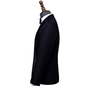 Traje de boda de dos piezas negro intenso para hombre, con solapa tipo chal, estilo clásico para reuniones sociales, blazer, trajes de esmoquin para padrinos de boda - Product Image 3