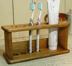 Porte-dentifrice en bois de qualité supérieure, personnalisable en taille, durable et économique. - Product Image 1