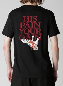 Camiseta de Gimnasio Lord Gym con Diseño Gráfico de Jesús: Su Dolor, Tu Ganancia, Camiseta Cristiana con Estampado Gráfico en la Parte Delantera y Trasera, Camisetas de Manga Corta - Product Image 3